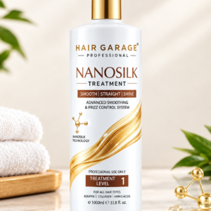 Hair Garage Professional Nanosilk Treatment Level 1 | Advanced Smoothing & Frizz Control 1 Ltr