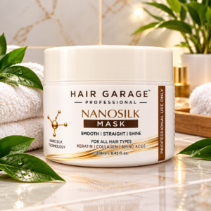 Hair Garage Professional Nanosilk Mask 250ml | Smooth, Straight & Shine Hair Treatment Care